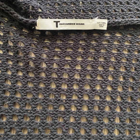 T Alexander Wang Black Hooded Knit Button Cardigan - Picture 4 of 5